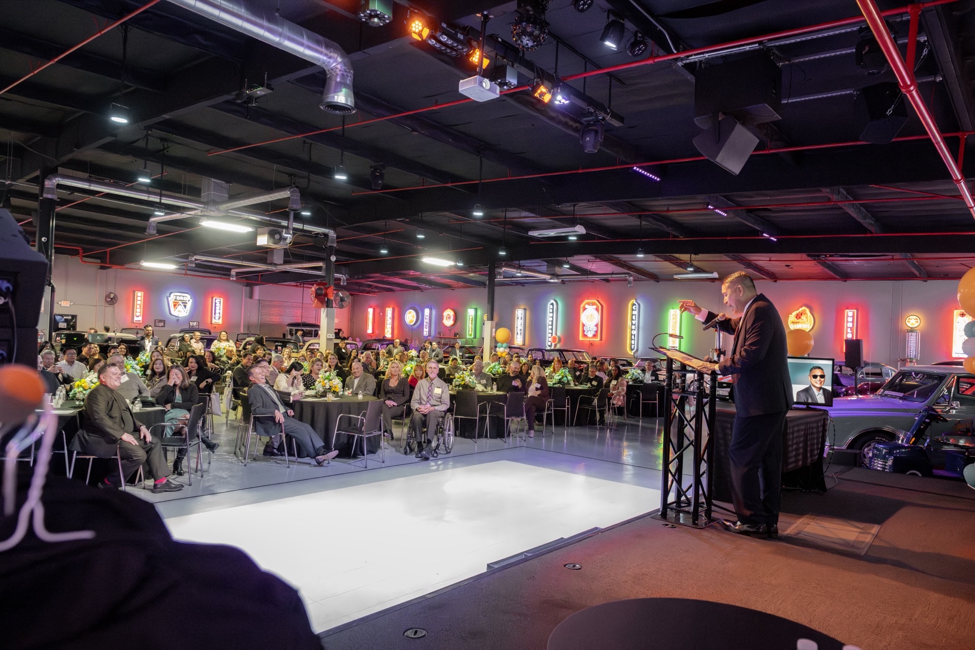 Corporate keynote event at Highway 39 Event Center in Anaheim