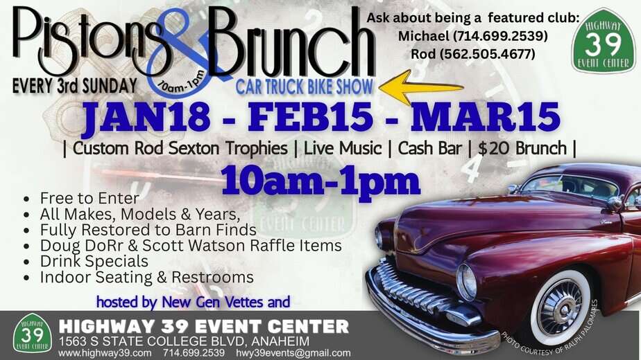 Classic Vintage Car at Highway39 Event Center Pistons & Brunch Car Show.