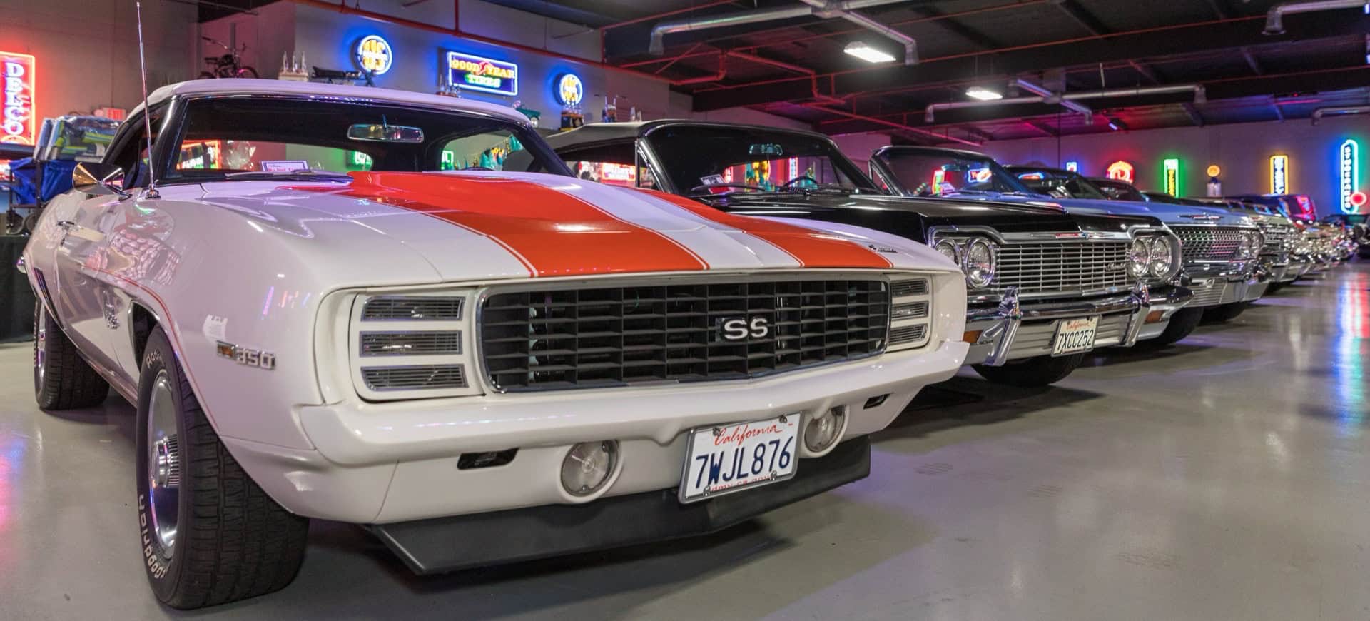 Vintage Chevrolet Camaro SS displayed at Highway 39 Event Center.